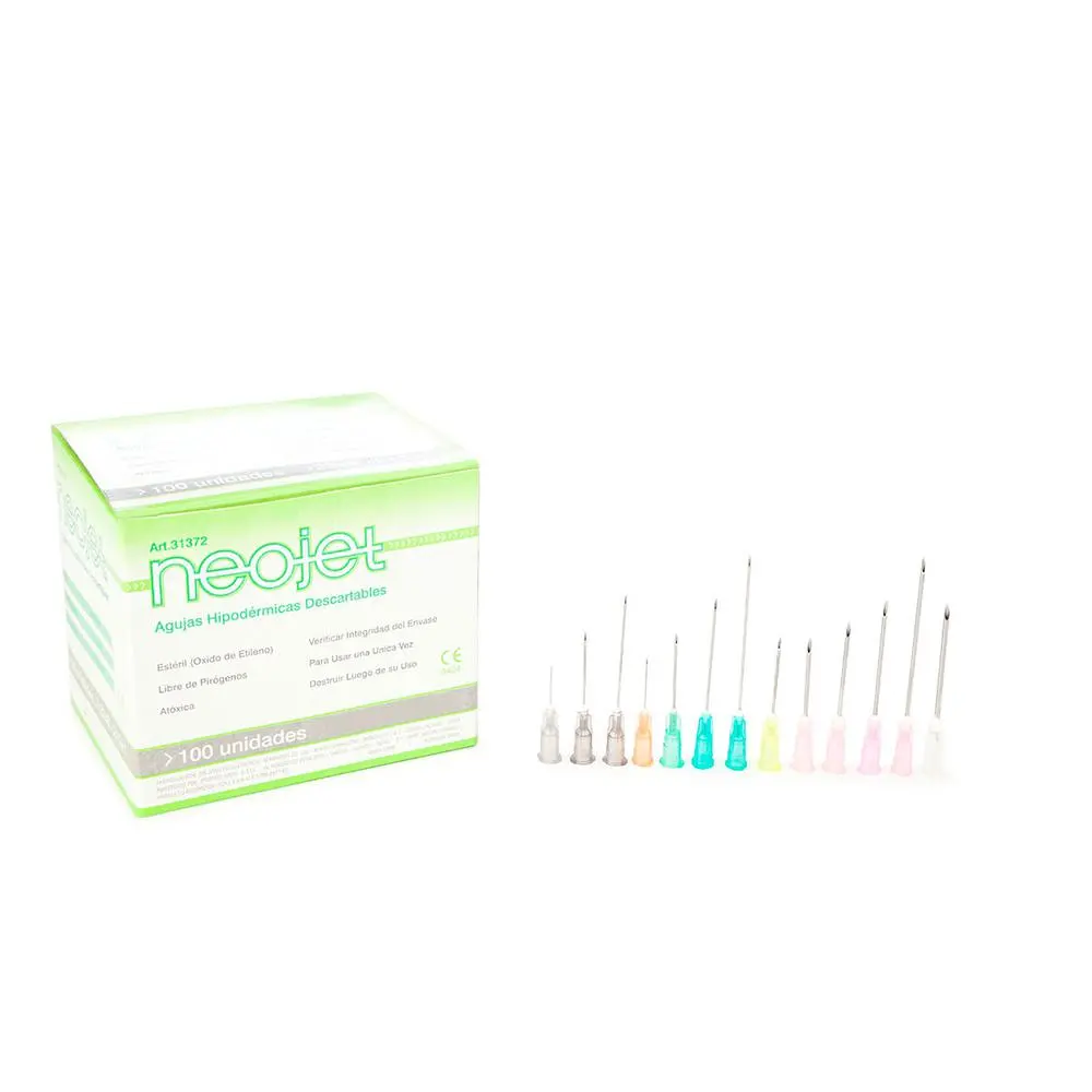 AGUJAS DESC. PLASTICA 40 X 16 16G-1-1/2 X 100 UNID